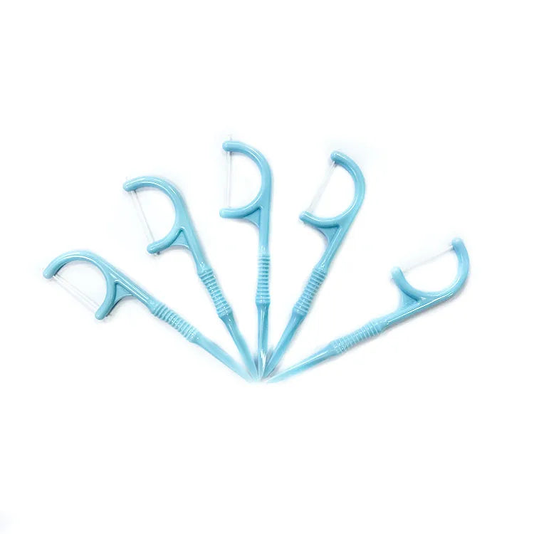 Popular New 50pcs Individual Silk Tooth Dental Floss Pick Teeth Dental Floss