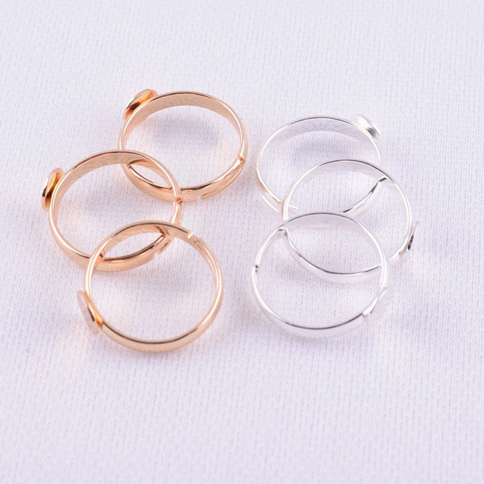 Fancy Silver Color Small Metal Jewelry Finding Finger Ring Hand Ring