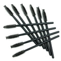 Makeup Tool Solid Handle Black Disposable Mascara Wands 50pcs Eyelash Spoolie Brush
