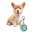 Cute Glitter Dog Tag Paw Print Pet Tag Laser Etched Personalized Dog Paw Pet Tag Dog Pendant