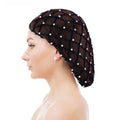 Hair Net Rayon Beaded Crochet Head Wrap Mesh Snood Hair Cover Ornament Knit for Women Styling