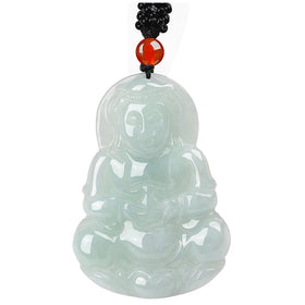 Certified Grade a Myanmar Natural Jade Guanyin Buddha Pendant Pendant Men and Women Ice Jade Myanmar Jade Direct Wholesale