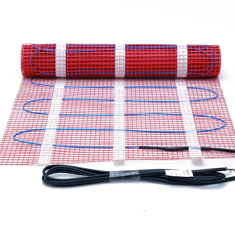 Modern 230V Electric Heated Floor Mat for Indoor Use Thermostat Dual Core Heating Cable PVC for Bathroom Bedroom Apartments