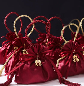 Candy Pouch Packaging Wedding Decoration Red Stain Drawstring Bag Gift Stain Handbag