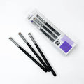 Portable 3Pcs Synthetic Fiber Makeup Brush Set Face Eyebrow Pencil Smudge Eye Shadow Lip Gloss Lip Balm Lip Liner Concealer