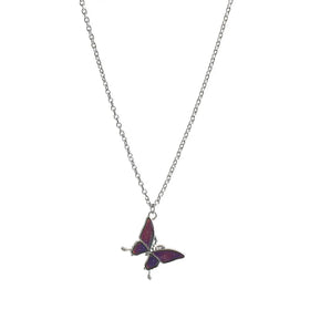 Trend Unique Exquisite Mood Temperature Butterfly Necklace Color Change Emotion Feeling Changeable Women Kids Birthday Gift