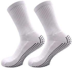 Solid Color Anti slip Adhesive Football Socks with Shock Absorption and Wear-resistant Towel Bottom Sports Socks
