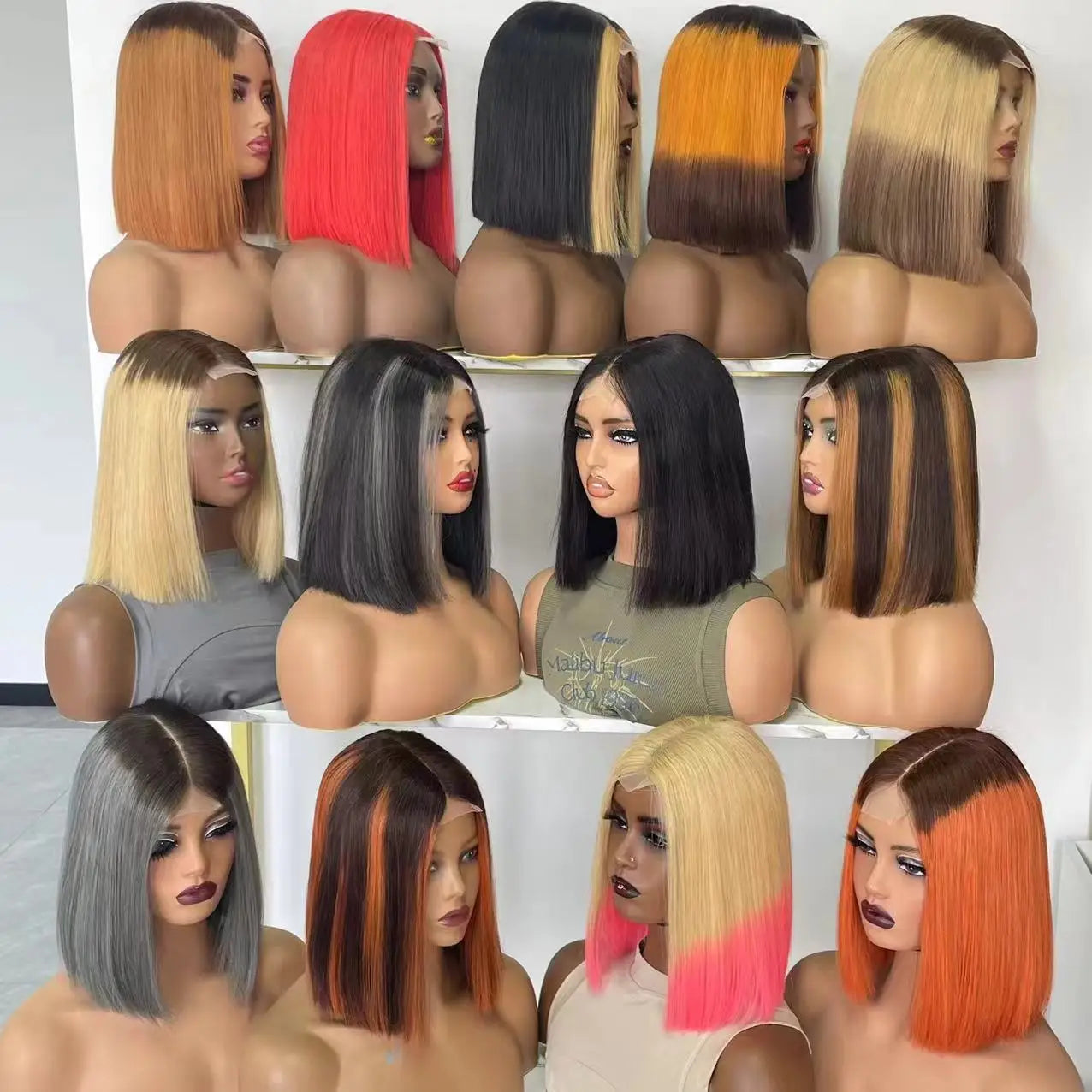 Goodluck Cheap Price Short 2x6 Bob Human Hair Wigs 8-14inch Lace Bob Wig Glueless Lace Front Closure Bob Wigs for Black Women