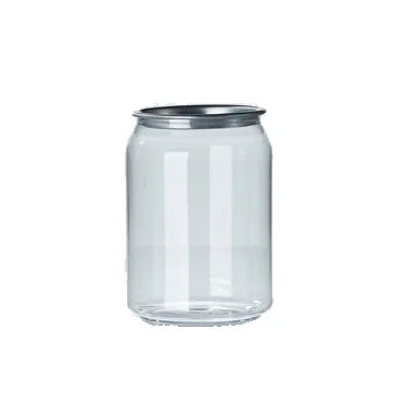 Custom Food Grade 500ml PET Plastic Disposable Cup Packaging Easy Open End Aluminum Lid Soda Cream Nuts Juice Coffee Beverages