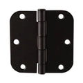 3x3 Iron Black Satin Silent Butt Open Hinge American Style Radius Door Hinge 4x4