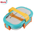 Stainless Steel Food Containers for Kids Portable Tiffin Lunch Box Leak-proof Metal Meal Prep Containers with Sauce Box