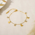 Minimalist Stainless Steel Zircon butterfly Charm Bracelet Women's Accessories 18k Gold Bracelet Femme MegaBDM