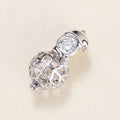 Wholesale 925 Sterling Silver Cage Mountings with Zircon Snow Man Design Wish Pearl Pendant Cage Mount for Pearl
