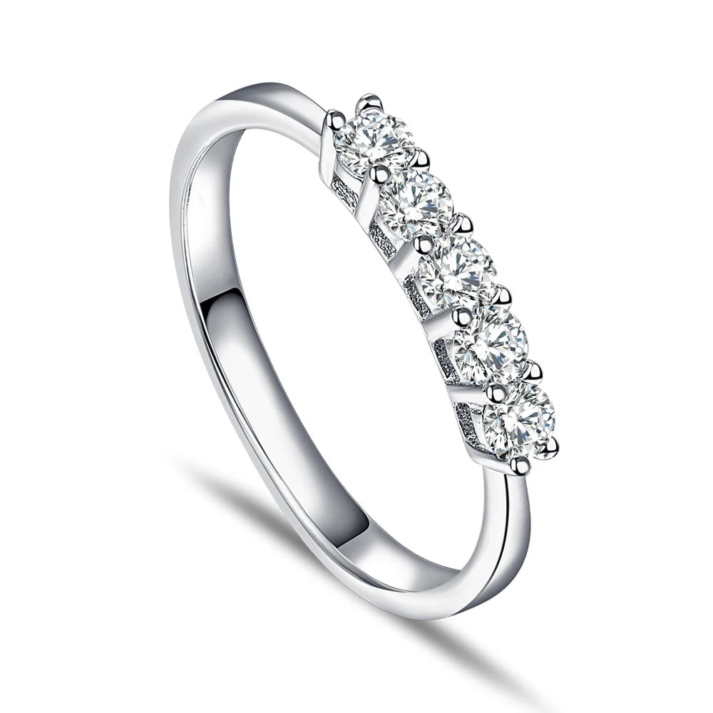 Ready to Ship Hot Sale 925 Sterling Silver Engagement Wedding Rings for Couple