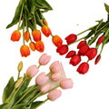 JOY5 Sticks Feel Soft Glue PE Latex Silicone Tulip Bouquet Diy Artificial Flower for Home Decoration Factory Wholesale