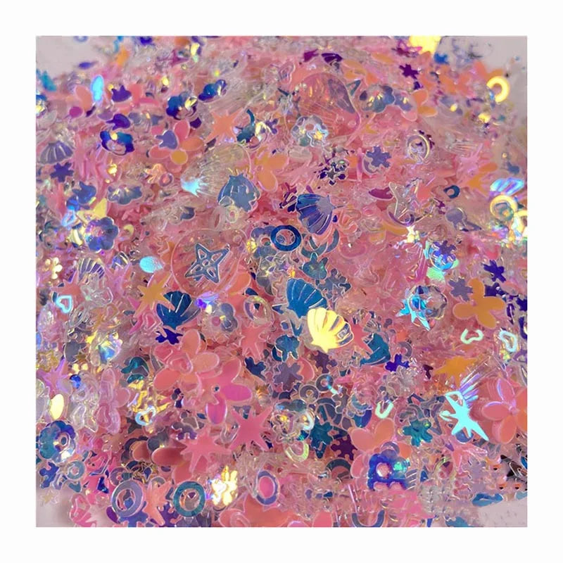 Mix Size and Shape Upholstery Diy Jewelry Making Bulk Sequins Golden Shiny Transparent Holographic Spangle Sparkle PVC Sequins