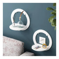 Wall-Mounted Decorative Hexagon Storage Rack PVC Floating Shelves Flower-Shaped Home Storage for Room Decor