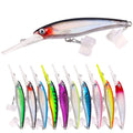 Wholesale MI222/MI223/MI224 48g 73g 90g Sea Saltwater Jerkbaits Heavy Sinking Minnow Fishing Lures with Long Tongue Board