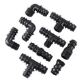 DN25 Barbed Drip Pipe Connector Tee Elbow Straight Drip Irrigation Connector Irrigation System Hose Barb Fittings