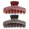 Full Rhinestone Rectangle Hair Claw Clips Recyclable Acetate Claw Clips Big Size 9cm Hair Claw for Long Hair