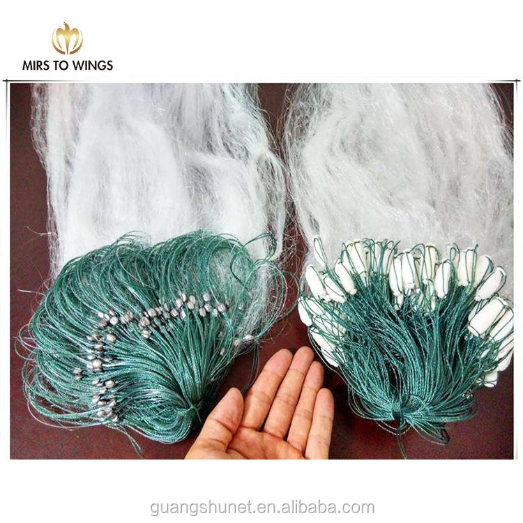 Fishing Net Durability Quality Nylon Portable Monofilament Gill Fishing Net with Float Bait Casting Mesh Trap