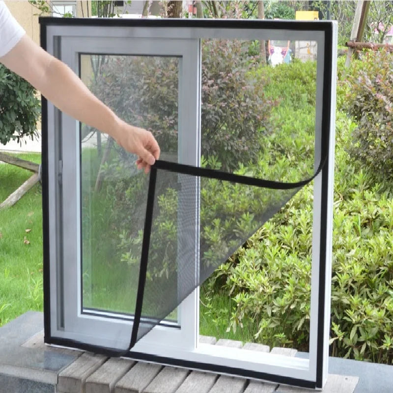 European DIY Magnetic Window Screen Curtain Fiberglass Net Insect Protective Mesh Magnets for Door Window Mosquito Net Curtain