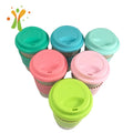 Take Away Mocrowave Safe Plastic Free Organic Rice Husk Coffee Mug with Lid