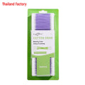 Factory Price Oem Q-tips 500 Purple Paper Sticks Cotton Buds With Suction Card Package