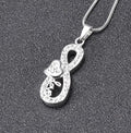 Infinity Cremation for Ashes Crystal Heart Urn Music Note Stainless Steel Ash Keepsake love Memory Urn Music Necklace Cremation