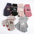 Winter Magic Gloves Jacquard Touch Screen Women Men Warm Stretch Knitted Wool Mittens Gloves