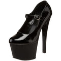 Spring and Autumn Round Head Shallow Mouth Cross 17cm Party Coarse Heel Thin Heel Platform Model Walk Show Stripper Gothic Shoes