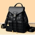 Women's 2025 New Style Plaid Geometric Print Backpack Casual PU Lining Bag for Work and Travel Foldable Portable Daily Use/