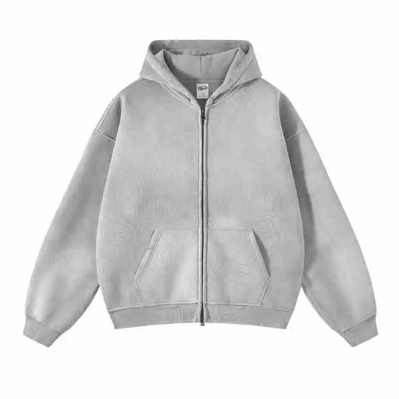 Customized logo Acid Washed Wax Dyed Worn-out Men's Hoodies and Sweatpants Retro Trendy Suit for Men and Women