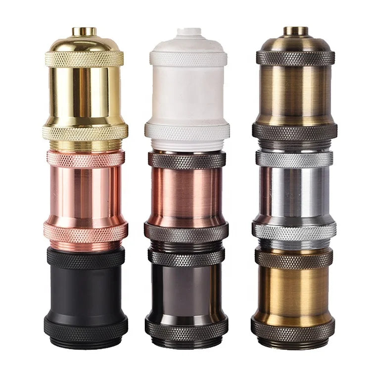 Delta Art Antique Edison Lampholder Aluminium Black E27/E26/B22 Table Lamp Parts Lighting Accessories