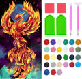 1PC Big Size 40x70cm DIY Fire Phoenix Diamond Painting Without Frame for Wall Decoration Full Round 5D Acrylic Diamond Painting