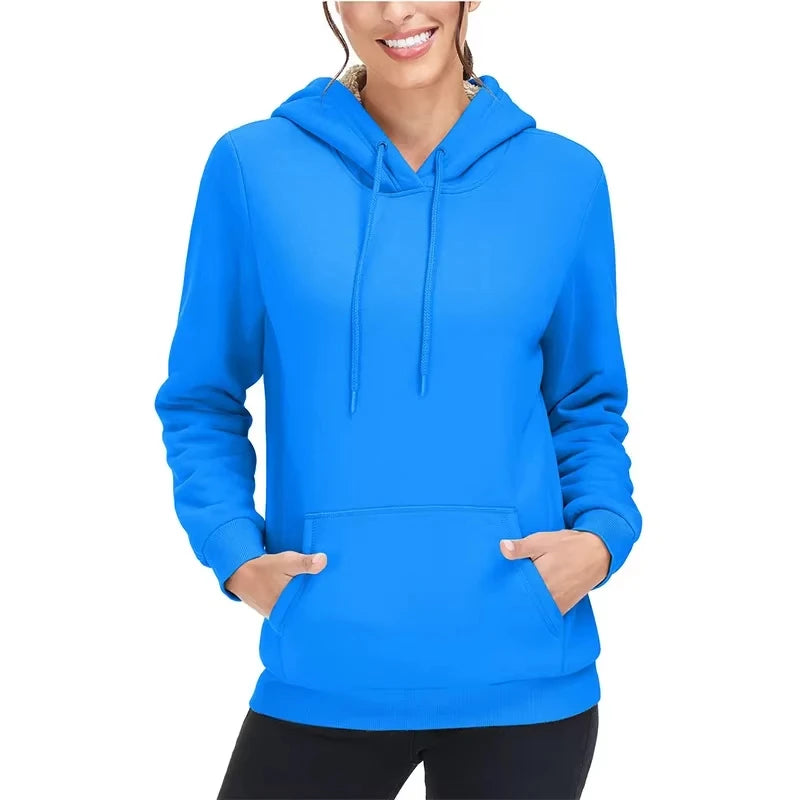 Custom Women's Hoodies Sweatshirts with Front Logo Casual Hooded Sweatshirts for Women