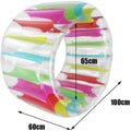 Hot Selling Rainbow Colorful Inflatable Rolling Wheel Kids Inflatable