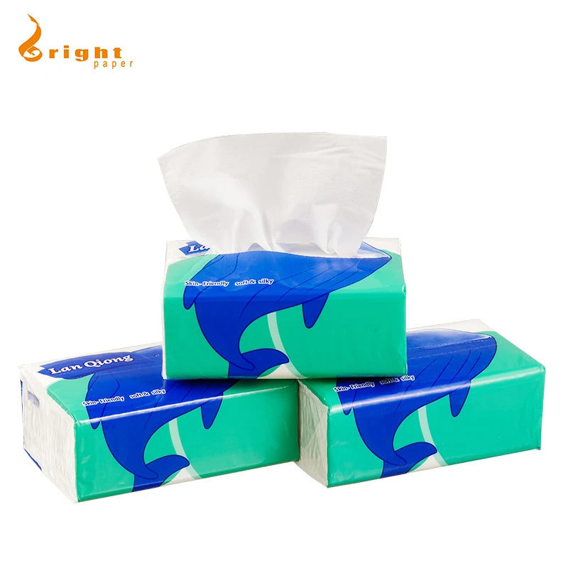 High Quality Customizable 3 Ply Facial Tissue Paper 100 Sheets Small Packaging Virgin Wood Pulp ISO Certified Wrapping Tissue