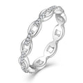 YILUN Minimalist Dainty Fine Jewelry Durable Design 925 Sterling Silver Chain Link Zirconia Women's Ring