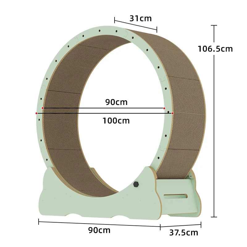 2024 Newly Design Pet Equipment Corrugated Paper Treadmill Silent Sport Wooden Treadmill Cat Scratcher Treadmill Sturdy Stable
