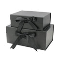 Custom Logo Luxury Recycled Materials Folding Rigid Paper Boxes Magnetic Flip Closure Gift Box Ribbon Matt Lamination for Gift