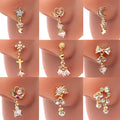 Gaby Manufacturer Gold Plated 316L Surgical Steel  Indian Dangle Nose Piercing Women Nose Rings Bluk Wholesale Piercing Jewelry