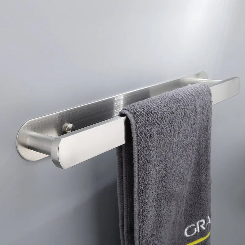 Wholesale Eco-Friendly Durable Bathroom Accessories Wall Mount Modern Towel Bar Holder Hotel Stainless Steel Single Towel Rack