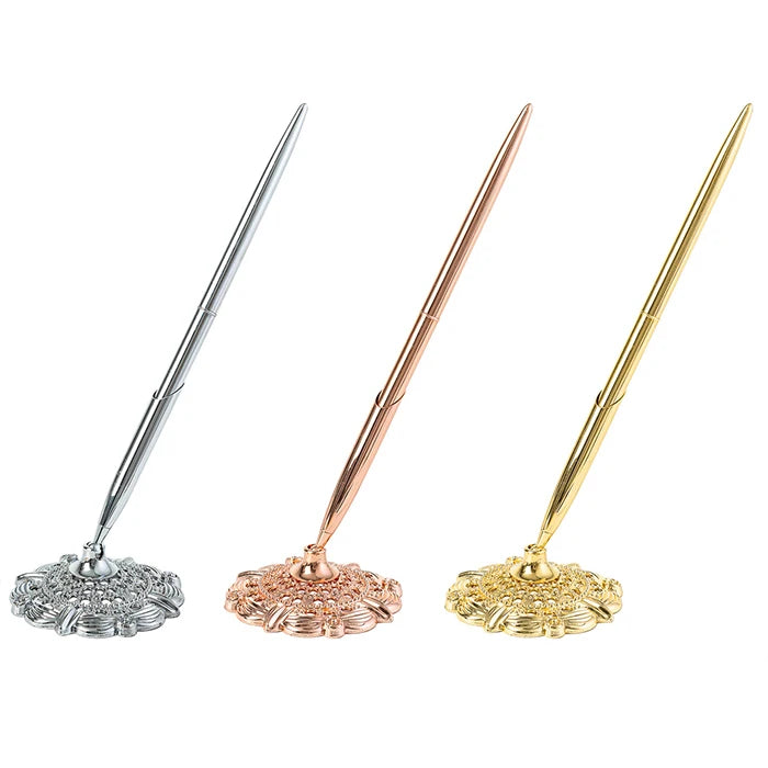 Hotel Reception Desk Ballpoint Pen and Holder Set 1.0mm Writing Width for Signage and Communications