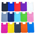 2025 Hot Sale Durable Silicone Phone Holder Case Credit Card Cash Pouch Adhesive Back Rubber Cover for Cell Phone Sticker