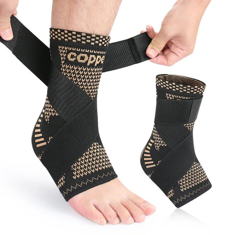 KSY Compression Nylon Knitted Elastic Ankle Guard Professional Protection Unisex Basketball Running Mountaineering Flexible