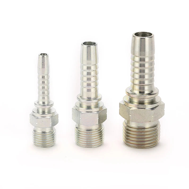 Carbon Steel Female Metric Hose Fittings High Pressure Smooth Surface Hydraulic Ferrule Forged