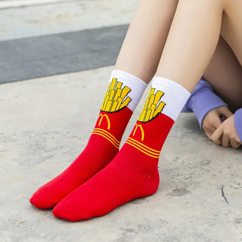 Wholesale Funny Cute Fruit Food Animal Sock for Women Bulk Custom Premium Cotton Socks Women