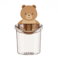 Bear Brand Wall-Mounted Plastic Toothbrush Holder and Cup Storage Rack Punch-Free Bathroom Supplies Organizer Accessories