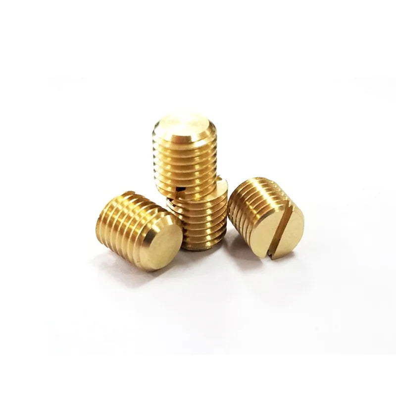 DIN 551 Metric M2 M3 M4 Customized Brass Slotted Set Screws with Flat Point OEM Available
